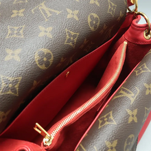 Load image into Gallery viewer, Louis Vuitton Double V Monogram Leather Satchel Bag Red
