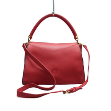 Load image into Gallery viewer, Louis Vuitton Double V Monogram Leather Satchel Bag Red