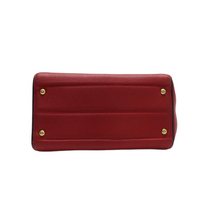 Load image into Gallery viewer, Louis Vuitton Double V Leather Satchel Bag Red