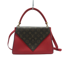 Load image into Gallery viewer, Louis Vuitton Double V Leather Satchel Bag Red