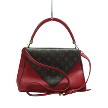 Load image into Gallery viewer, Louis Vuitton Double V Leather Satchel Bag Red