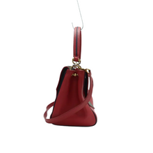 Load image into Gallery viewer, Louis Vuitton Double V Leather Satchel Bag Red