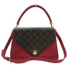 Load image into Gallery viewer, Louis Vuitton Double V Leather Satchel Bag Red