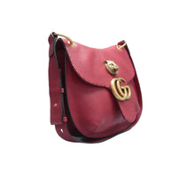 Load image into Gallery viewer, Gucci GG Marmont Flap Cellarius Calfskin Feline Shoulder Bag Red