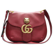 Load image into Gallery viewer, GUCCI GG Marmont Animalier Leather Shoulder Bag Red