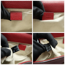 Load image into Gallery viewer, GUCCI GG Marmont Leather Satchel Bag Red