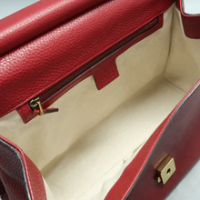 Load image into Gallery viewer, GUCCI GG Marmont Leather Satchel Bag Red