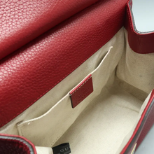 Load image into Gallery viewer, GUCCI GG Marmont Leather Satchel Bag Red