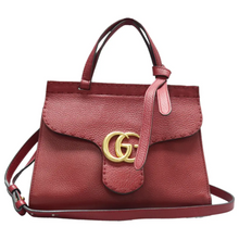 Load image into Gallery viewer, GUCCI GG Marmont Leather Satchel Bag Red