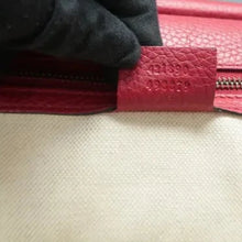 Load image into Gallery viewer, Gucci GG Marmont Top Handle Leather Satchel Bag Red