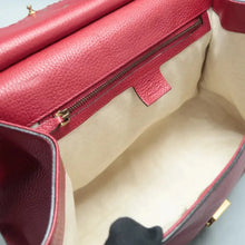 Load image into Gallery viewer, GUCCI GG Marmont Leather Satchel Bag Red