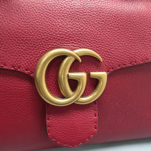 Load image into Gallery viewer, GUCCI GG Marmont Leather Satchel Bag Red
