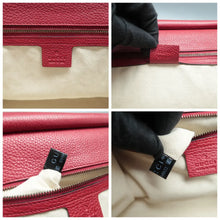 Load image into Gallery viewer, Gucci GG Marmont Top Handle Leather Satchel Bag Red