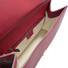 Load image into Gallery viewer, Gucci GG Marmont Top Handle Leather Satchel Bag Red