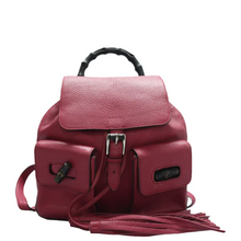 Load image into Gallery viewer, Gucci Leather Backpack Bag Red