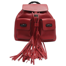 Load image into Gallery viewer, Gucci Leather Backpack Bag Red