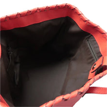 Load image into Gallery viewer, Gucci Pebbled Calfskin Bamboo Tassel Tote Bag Red