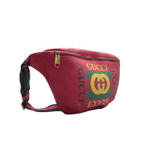 Load image into Gallery viewer, Gucci Print Leather Belt Bag Red