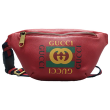 Load image into Gallery viewer, GUCCI Print Leather Belt Bag Red