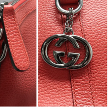 Load image into Gallery viewer, GUCCI GG Charm Leather Satchel Bag Red