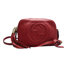 Load image into Gallery viewer, GUCCI Soho Leather Shoulder Bag Red