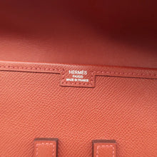 Load image into Gallery viewer, Hermes Jige Elan 29 Calfskin Leather Clutch Wallet Red