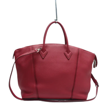 Load image into Gallery viewer, Louis Vuitton Lockit Leather Satchel Bag Red
