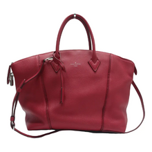 Load image into Gallery viewer, Louis Vuitton Lockit Leather Satchel Bag Red