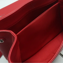 Load image into Gallery viewer, Louis Vuitton Lockme Leather Satchel Bag Red