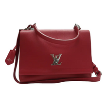 Load image into Gallery viewer, Louis Vuitton Lockme Leather Satchel Bag Red