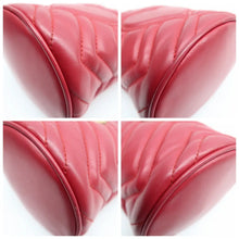 Load image into Gallery viewer, Gucci GG Marmont Mini Matelasse Chevron Leather Bucket Crossbody Bag Red