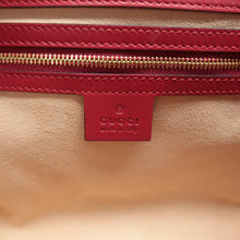 Load image into Gallery viewer, Gucci Bamboo Nymphaea Leather Satchel Red