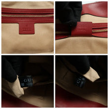 Load image into Gallery viewer, Gucci  Guccissima Small Padlock Tote Hibiscus Red
