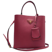 Load image into Gallery viewer, PRADA  Panier Leather Satchel Bag Red