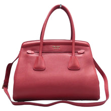 Load image into Gallery viewer, Prada Leather Satchel Bag Red