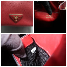 Load image into Gallery viewer, Prada Saffiano Cuir Bucket Bag Red