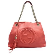 Load image into Gallery viewer, GUCCI Soho Chain Leather Shoulder Bag Watermelon Red