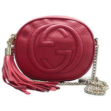 Load image into Gallery viewer, GUCCI Soho Leather Shoulder Bag Red