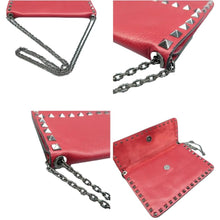 Load image into Gallery viewer, Valentino Garavani Vitello Rockstud Leather Shoulder Bag Red