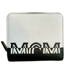 Load image into Gallery viewer, MCM Logo Leather Small Zip Wallet Bicolor