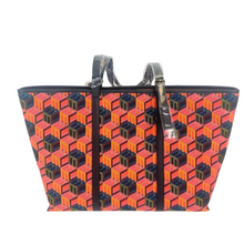 Load image into Gallery viewer, MCM Cubic Logo Jacquard Tote Bag Tricolor