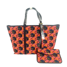 Load image into Gallery viewer, MCM Cubic Logo Jacquard Tote Bag Tricolor