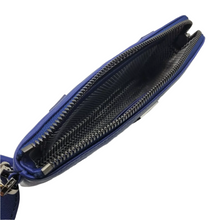 Load image into Gallery viewer, MCM Leather Zipped Pouch Wallet Blue
