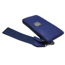 Load image into Gallery viewer, MCM Leather Zipped Pouch Wallet Blue