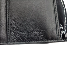 Load image into Gallery viewer, Alexander McQueen Patent Skull Leather Continental Wallet Black