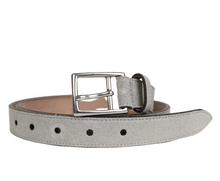 Load image into Gallery viewer, Gucci Suede Silver Buckle Belt Light Grey