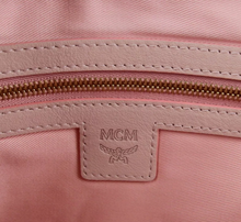 Load image into Gallery viewer, MCM Lotus Leather Crystals Pouch Pink