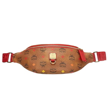 Load image into Gallery viewer, MCM Visetos Canvas Cognac Spectrum Belt Bag Brown