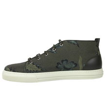 Load image into Gallery viewer, Gucci Floral Fabric Lace-up Sneaker Green