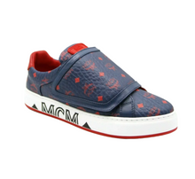 Load image into Gallery viewer, MCM Visetos Coated Canvas Low-top Sneaker Blue
